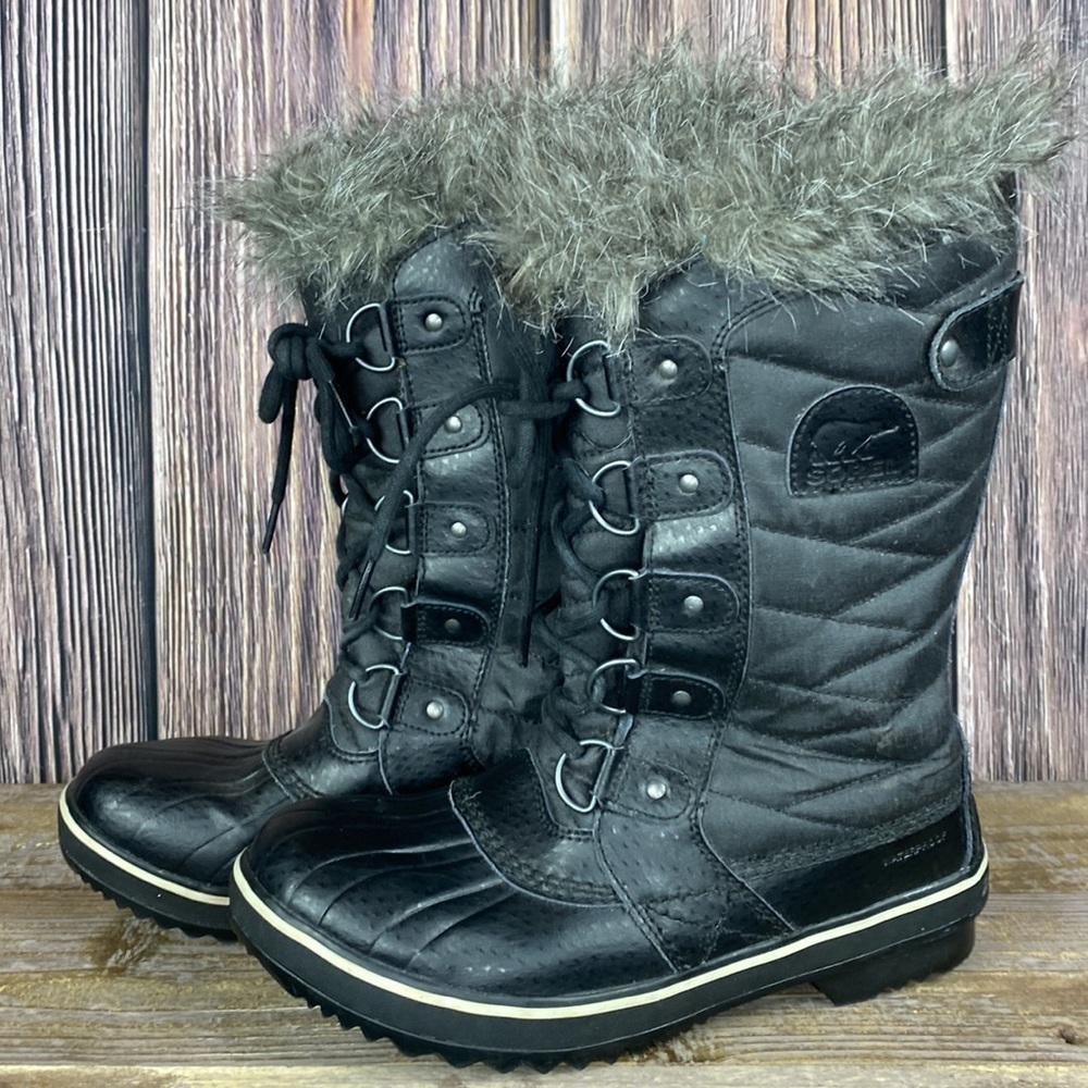SOREL TOFINO II BOOTS- BLACK- SIZE 7 - Picture 2 of 9